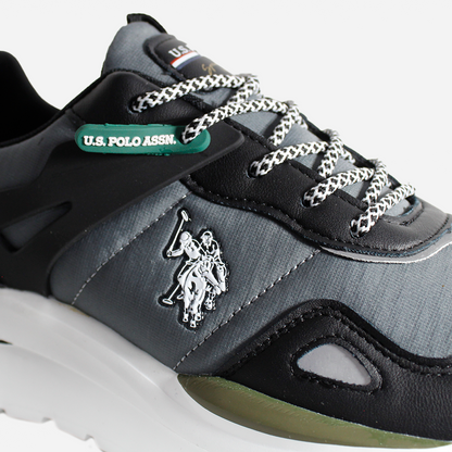 Zapato para hombre U.S: Polo ASSN negro y gris