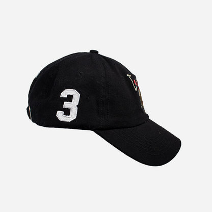 Gorra U.S: Polo ASSN negra logo colores