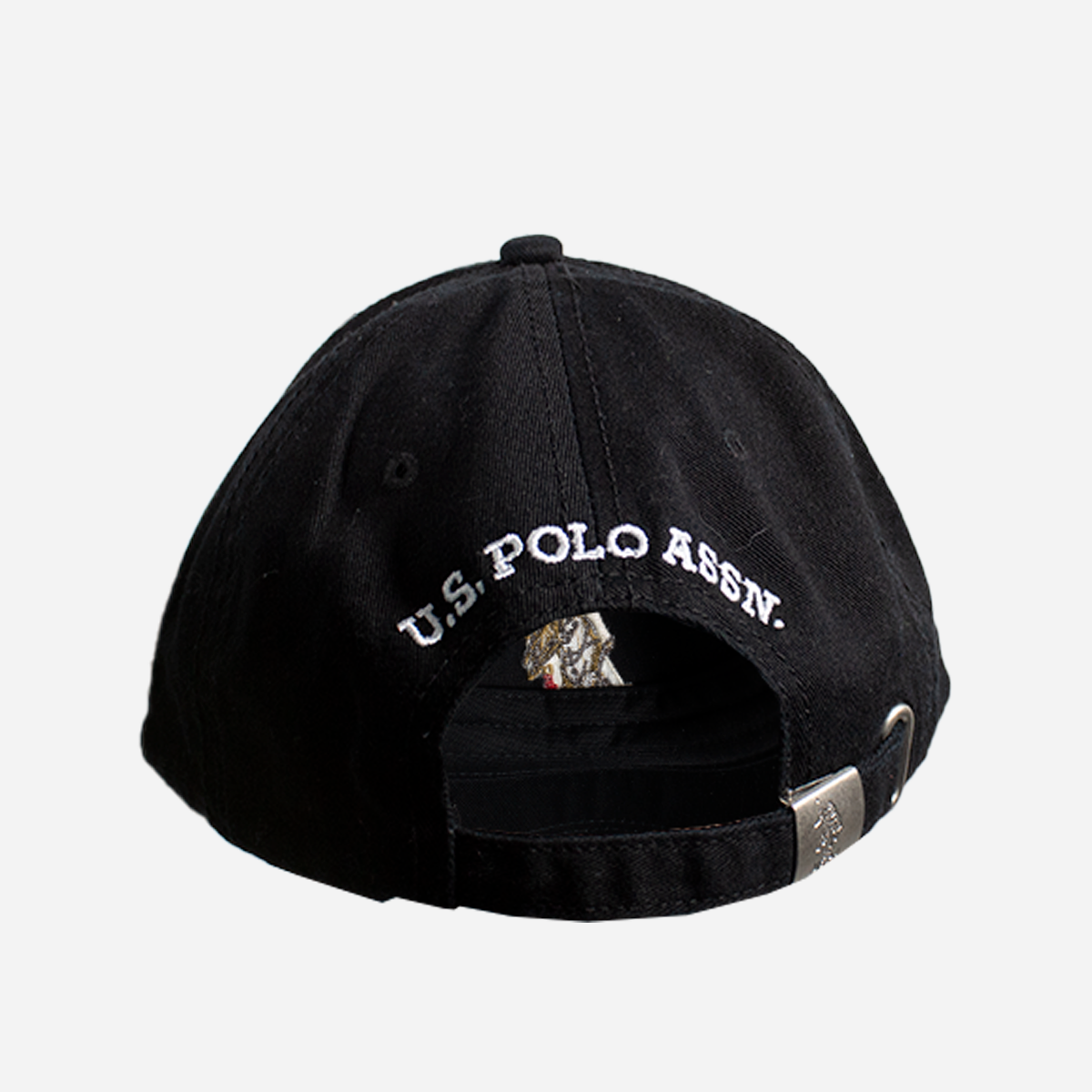 Gorra U.S: Polo ASSN negra logo colores