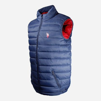 Chaleco para hombre Polo ASSN azul con interior rojo